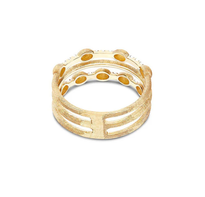 Nanis 18K Yellow Gold Dancing Élite 0.07 ctw Diamond Ring, Size 7