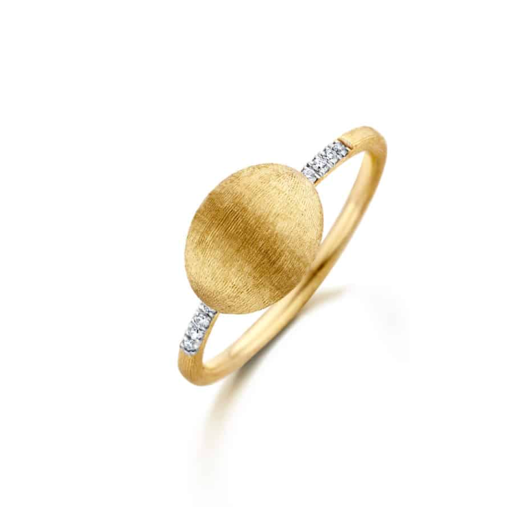 Nanis 18K Yellow Gold Dancing Élite 0.05 ctw Diamond Ring, Size 6.5