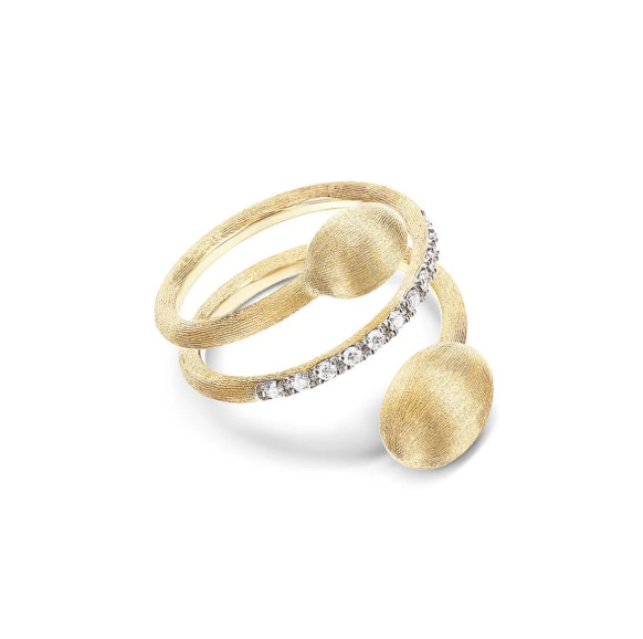 Nanis 18K Yellow Gold Dancing in the Rain 0.15 ctw Diamond Ring, Size 7