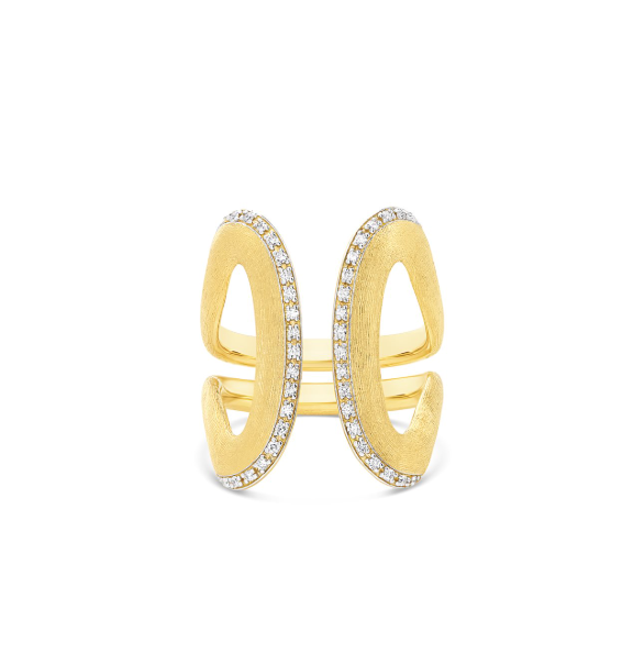 Nanis 18K Yellow Gold Libera 0.19 ctw Diamond Ring, Size 7