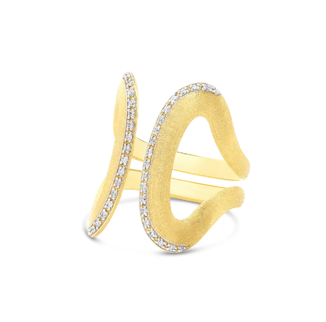Nanis 18K Yellow Gold Libera 0.19 ctw Diamond Ring, Size 7