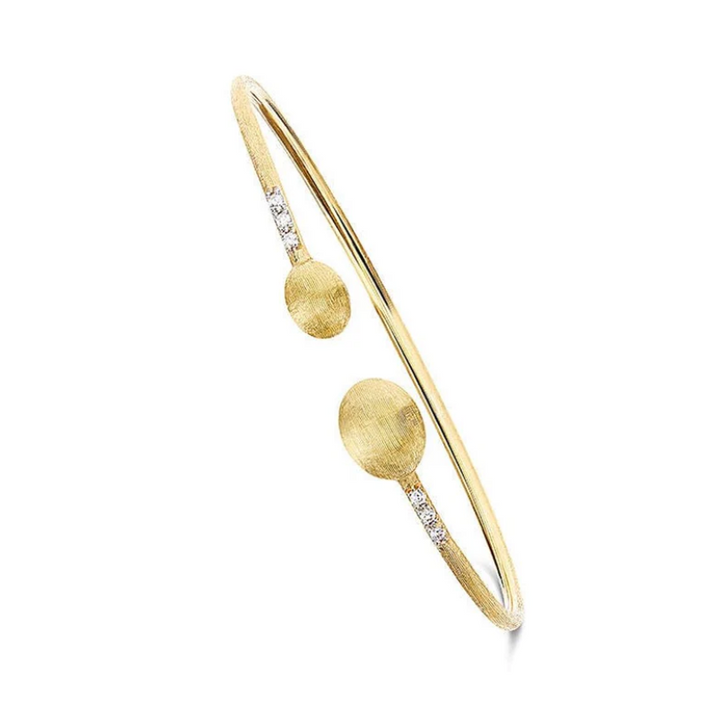 Nanis 18K Yellow Gold Dancing Élite 0.08 ctw Diamond Bangle Bracelet