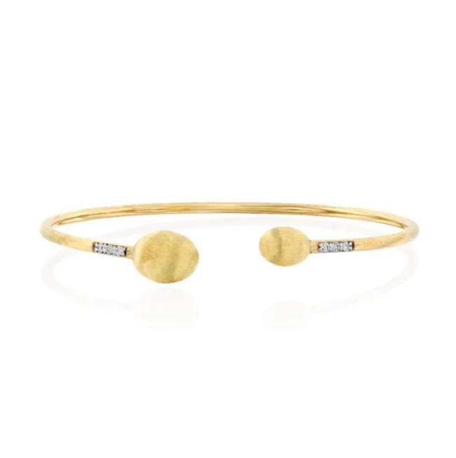 Nanis 18K Yellow Gold Dancing Élite 0.08 ctw Diamond Bangle Bracelet