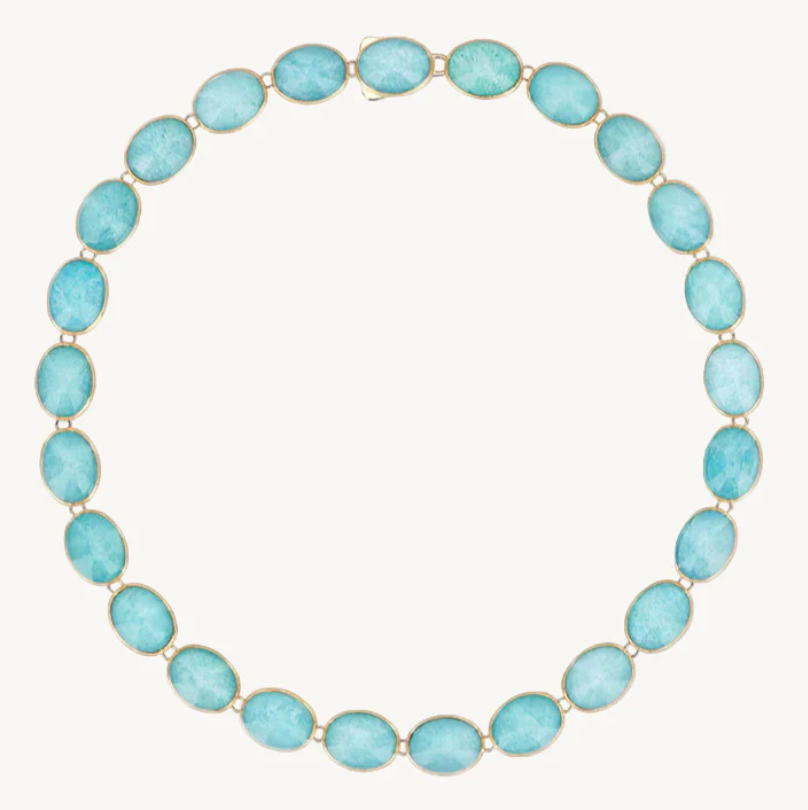 Nanis 18K Yellow Gold Dolcevita Amazonite Necklace, 16"