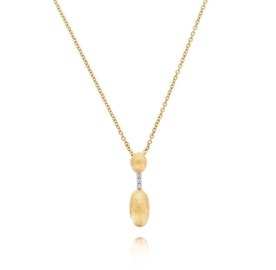 Nanis 18K Yellow Gold Dancing Élite 0.01 ctw Diamond Pendant, 15-16" Adjustable
