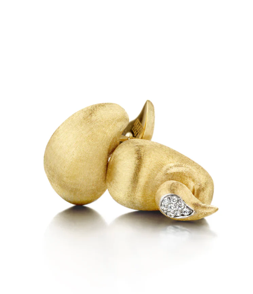 Nanis 18K Yellow Gold Cashmere 0.11 ctw Diamond Earrings