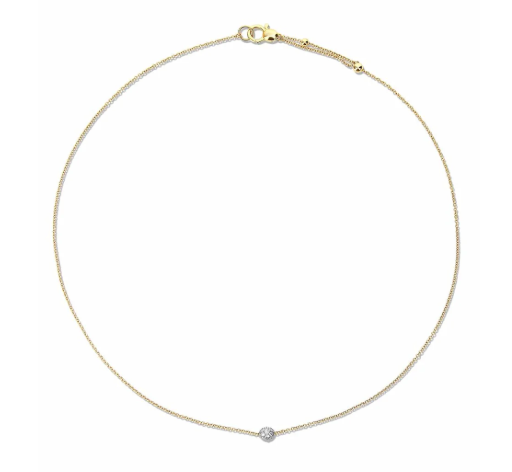 Nanis 18K Yellow Gold Dancing Élite 0.19 ctw Diamond Necklace, 18" Adjustable