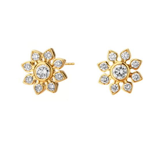 Syna 18K Yellow Gold Mogul 0.70 ctw Diamond Stud Earrings