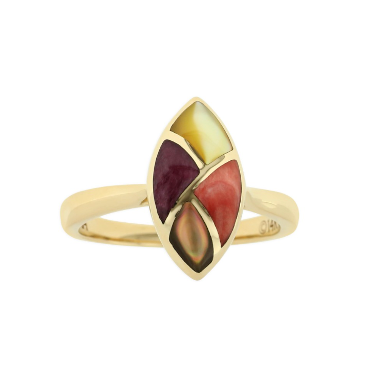 Kabana 14K Yellow Gold Spiny Oyster Ring, Size 8