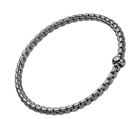 FOPE Eka Flex'it 18K White Gold Black Rhodium Diamond Bracelet – Extra Large