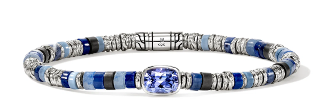 John Hardy Heishi Gem Bracelet with Tanzanite, Medium