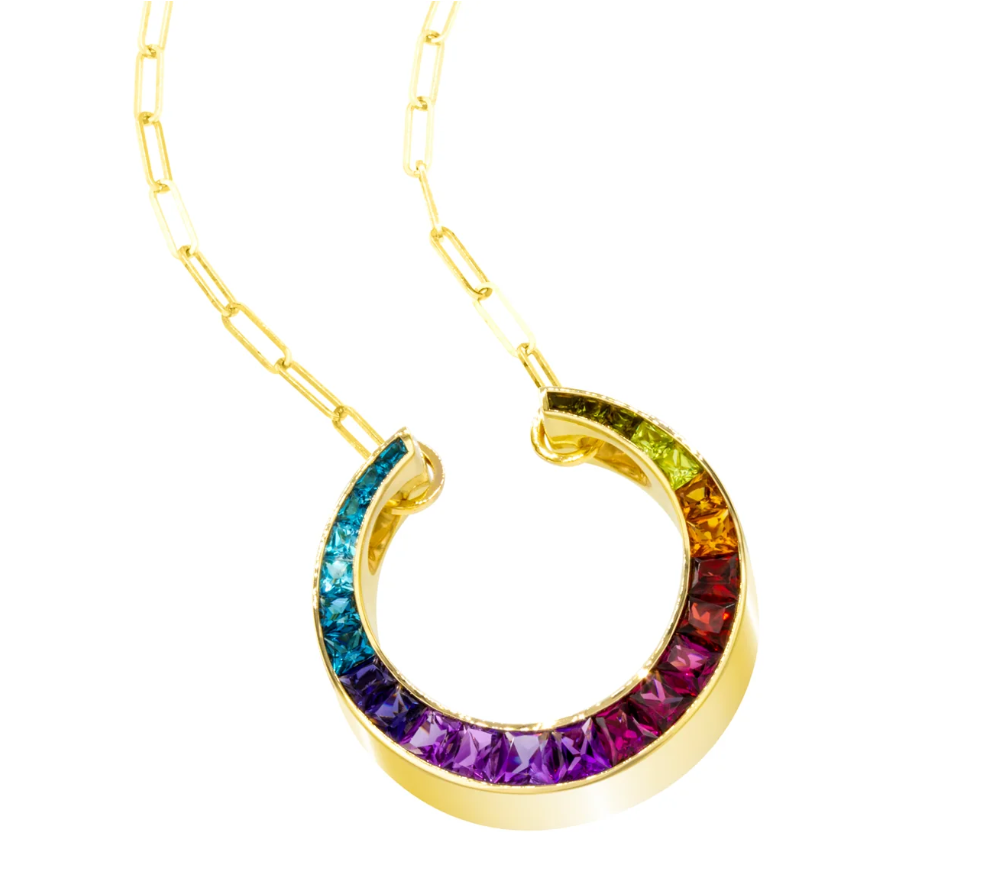 Bellarri Luna 14K Yellow Gold Multi-Gemstone Necklace
