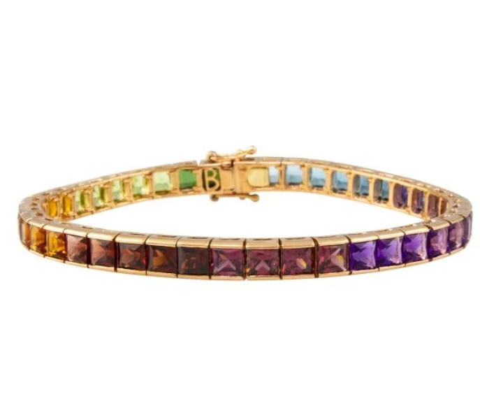 Bellarri Eternal Love 14K Yellow Gold Multi-Gemstone Bracelet