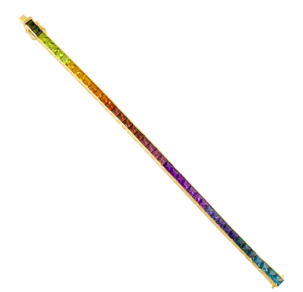 Bellarri Eternal Love 14K Yellow Gold Multi-Gemstone Bracelet