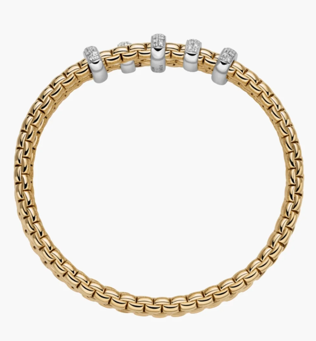 Eka Flex'it Bracelet with Triple Mesh and Diamond Pave Size M
