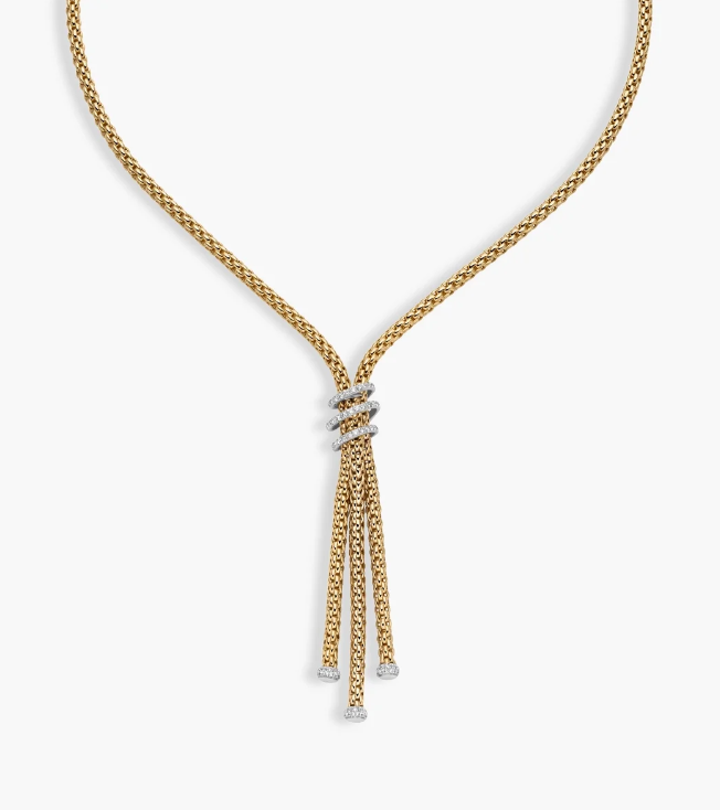 Fope Prima Diamond Pavé Lariat Necklace