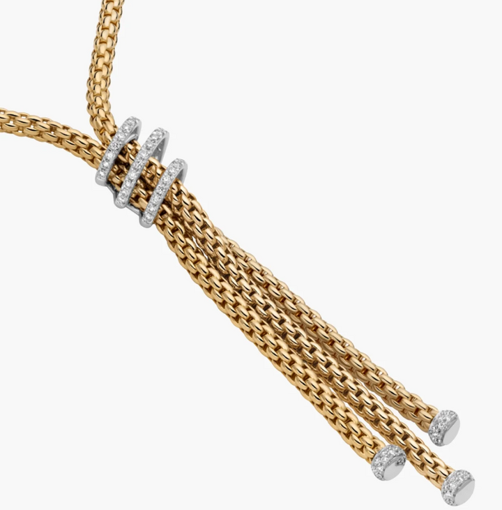 Fope Prima Diamond Pavé Lariat Necklace