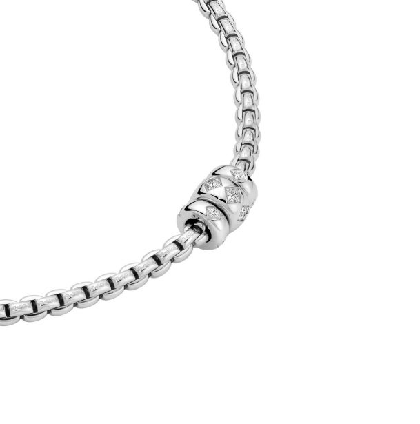 FOPE Eka Necklace in 18K White Gold with .18 CTW Diamonds 17"