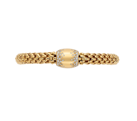 FOPE Flex'it Bracelet in 18K Yellow Gold with 1.07 CTW Diamonds (Size M)