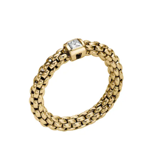 FOPE Souls Flex'it 18K Yellow Gold Diamond Ring – Small