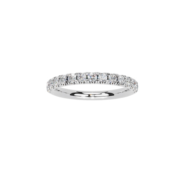 Congress Signature 14k White Gold Diamond Wedding Band