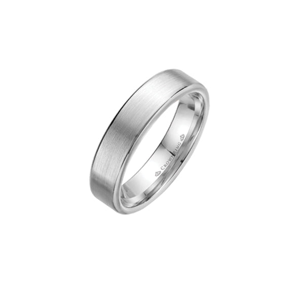 CrownRing 14K White Gold 6.00mm Wedding Band