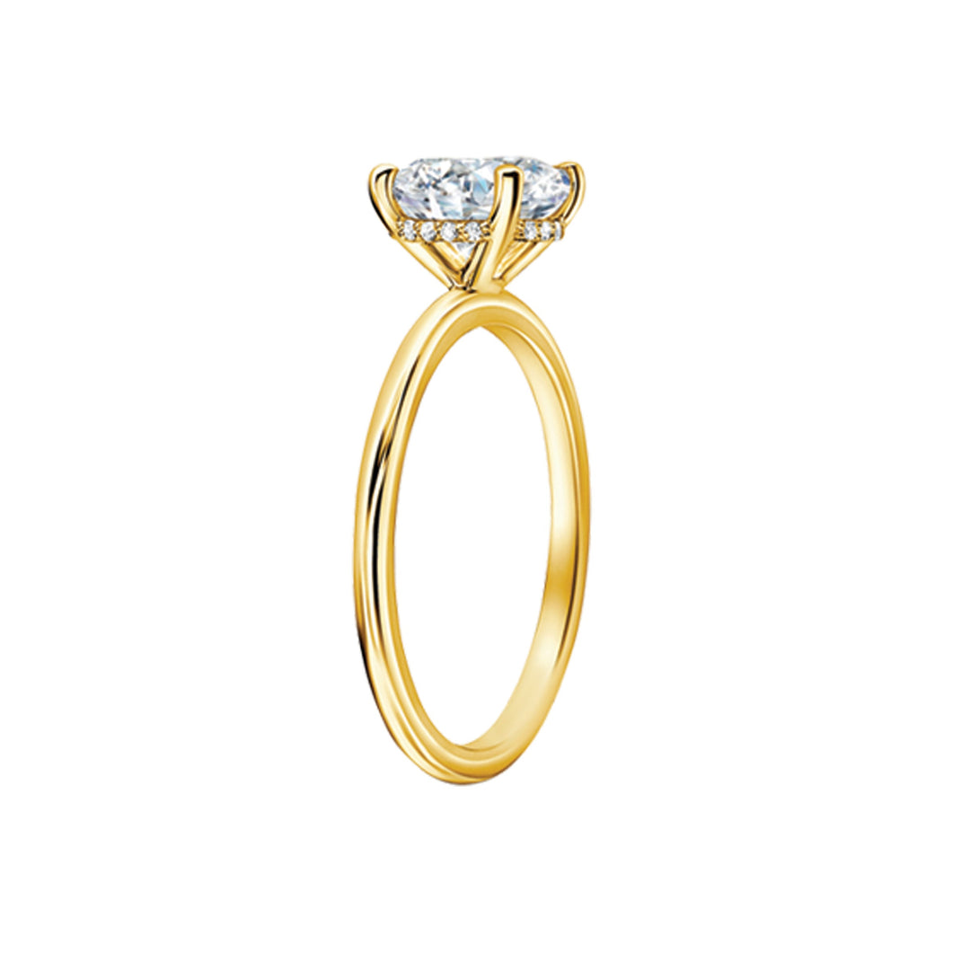 14k Yellow Gold 16 round diamonds = .06ct