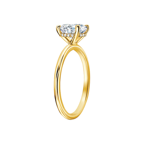 14k Yellow Gold 16 round diamonds = .06ct