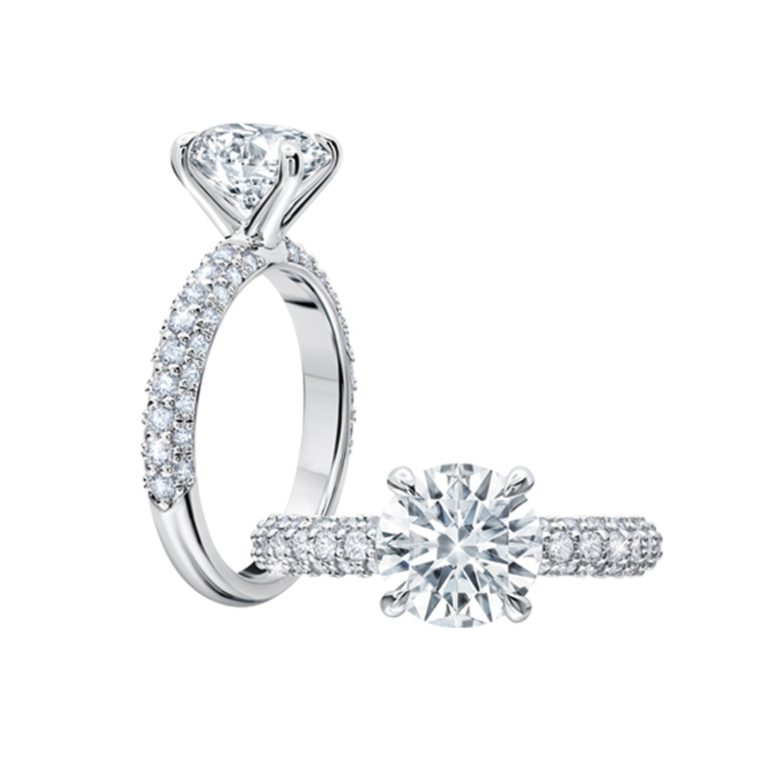 14k White Gold 54 round diamonds = .61ct