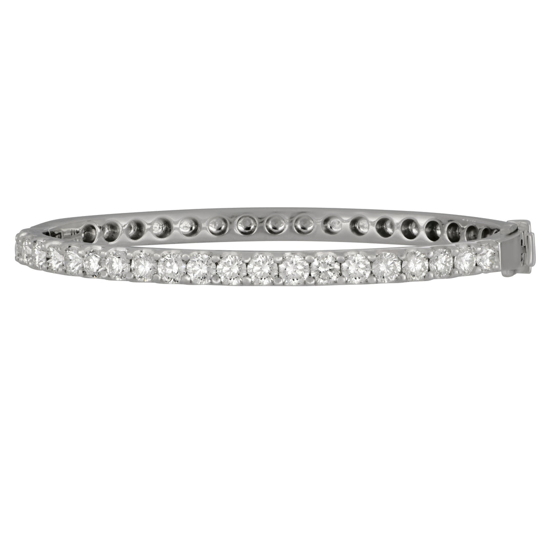 14 Karat White Gold 7" Diamond Line Bracelet, 39Dias=12.20tw G-I/SI