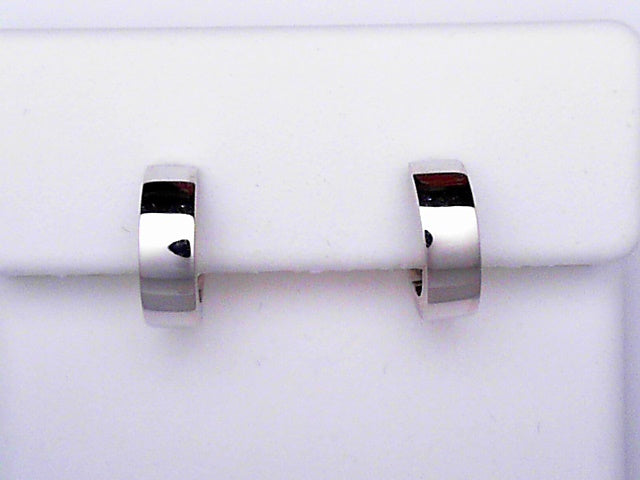 Roberto Coin 18K White Gold Earrings - Xsm Wide Huggie
