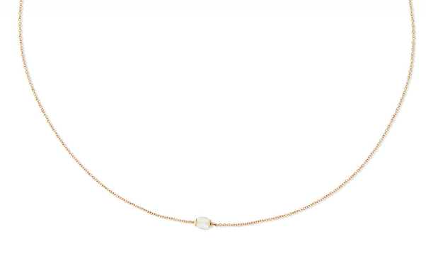 Nanis 18K Yellow Gold Amuleti Moonstone Necklace, 15" Adjustable