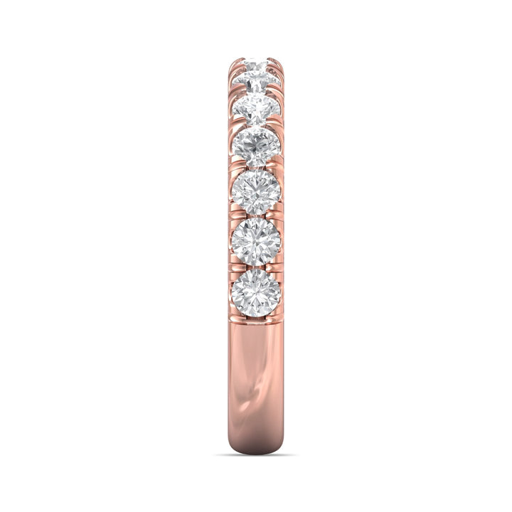 18K Gold Pink Micropave Wedding Band from the Micropave collection - CM03MWB_18KP