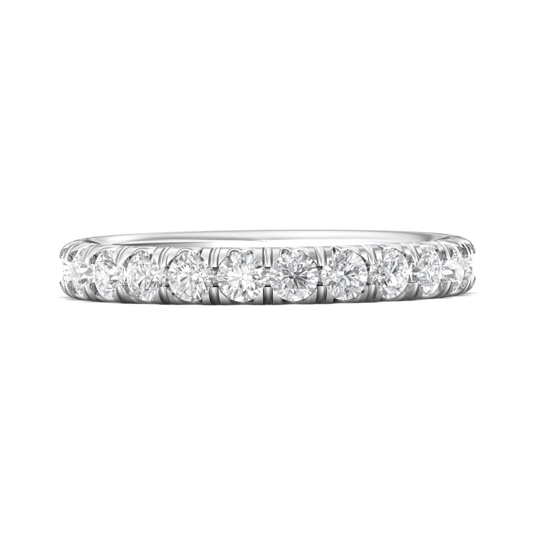18K Gold White Micropave Wedding Band from the Micropave collection - CM03MWB_18KW