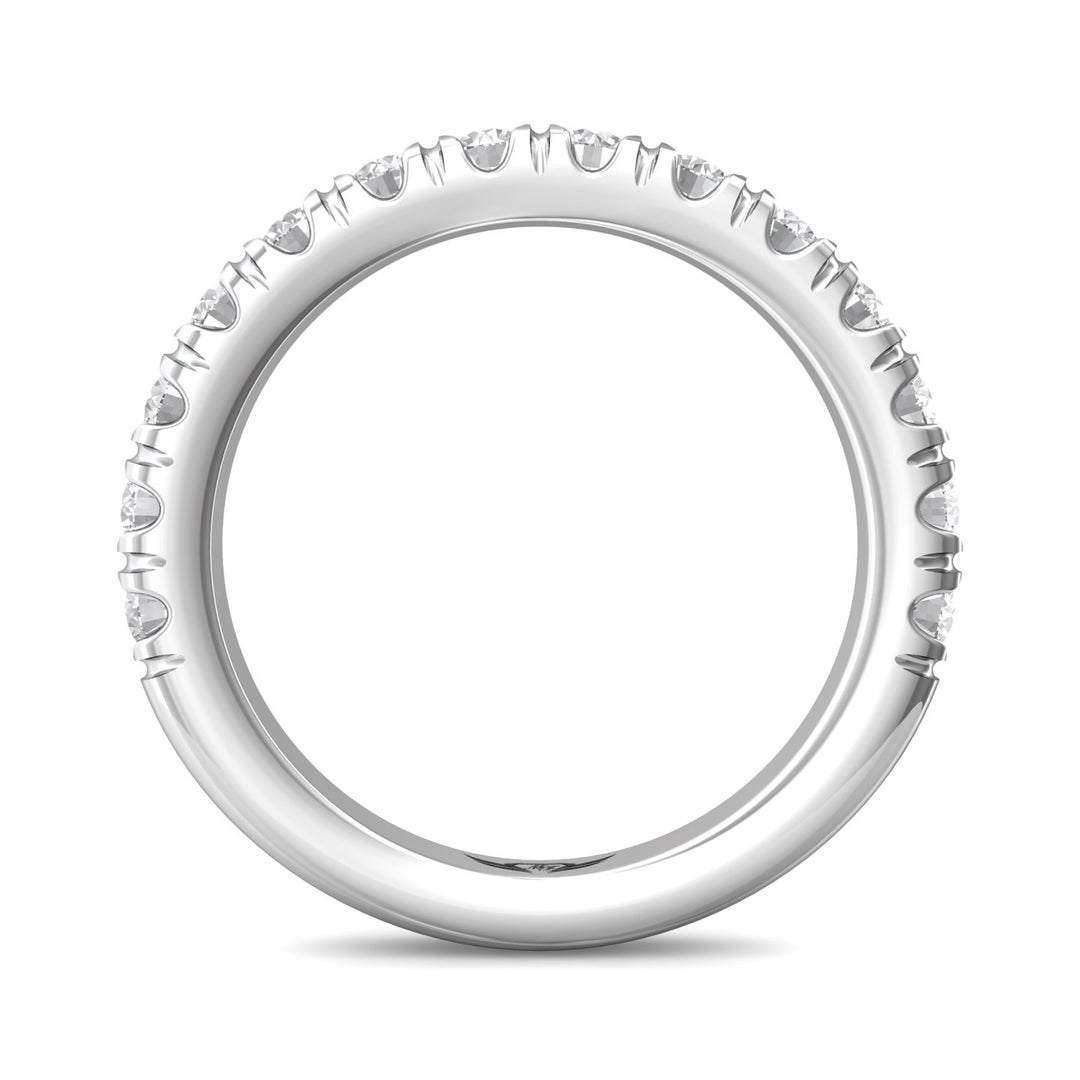 14K Gold White Micropave Wedding Band from the Micropave collection - CM03MWB_14KW