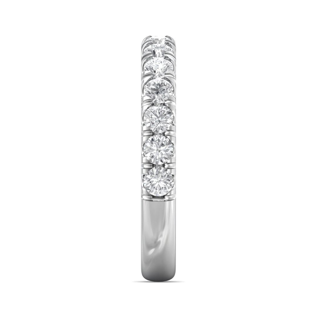 14K Gold White Micropave Wedding Band from the Micropave collection - CM03MWB_14KW