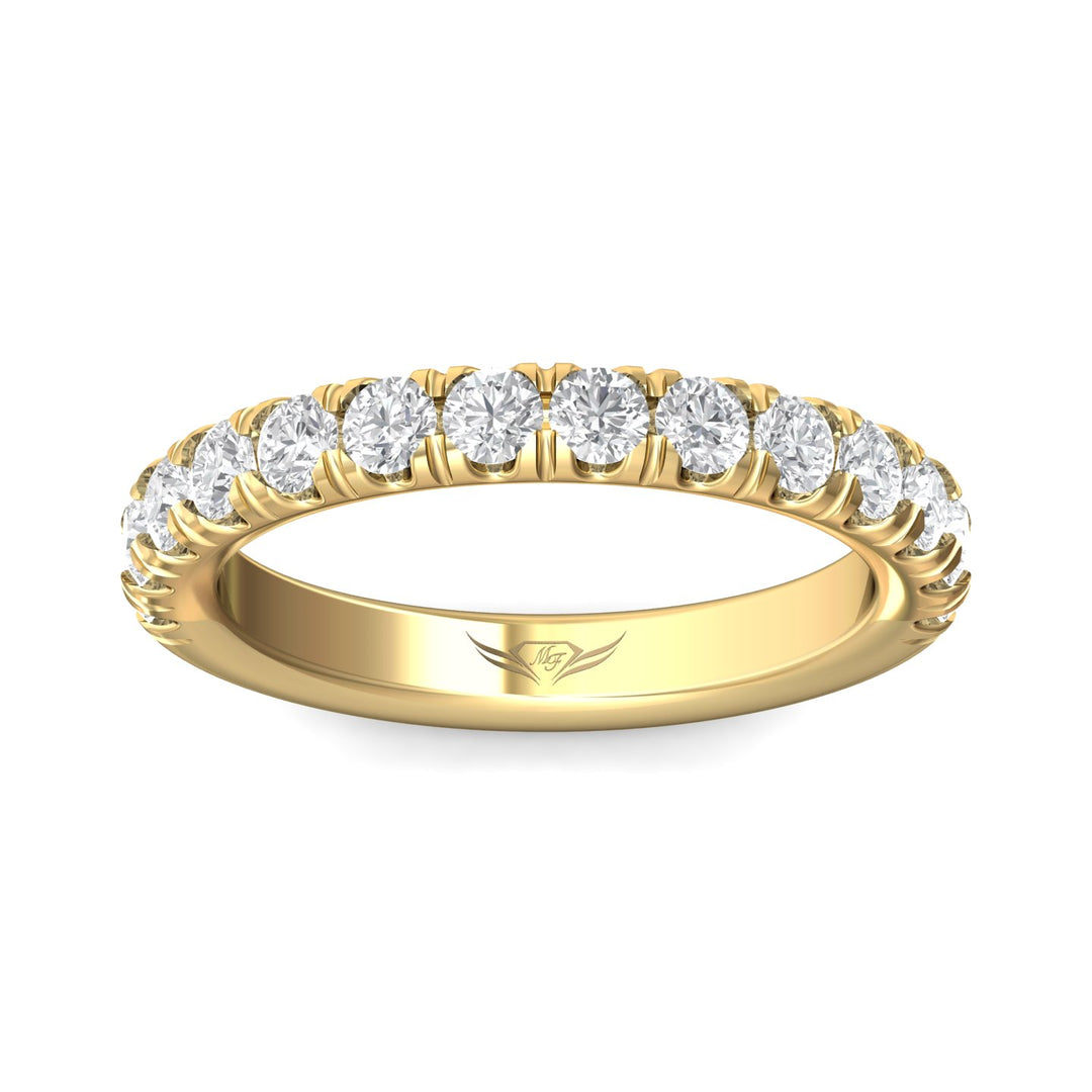 14K Gold Yellow Micropave Wedding Band from the Micropave collection - CM03MWB_14KY