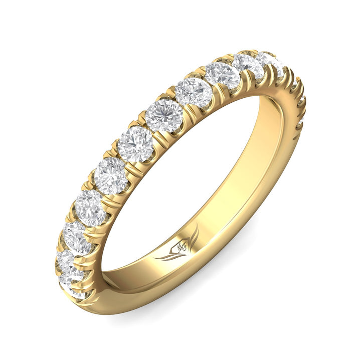 14K Gold Yellow Micropave Wedding Band from the Micropave collection - CM03MWB_14KY