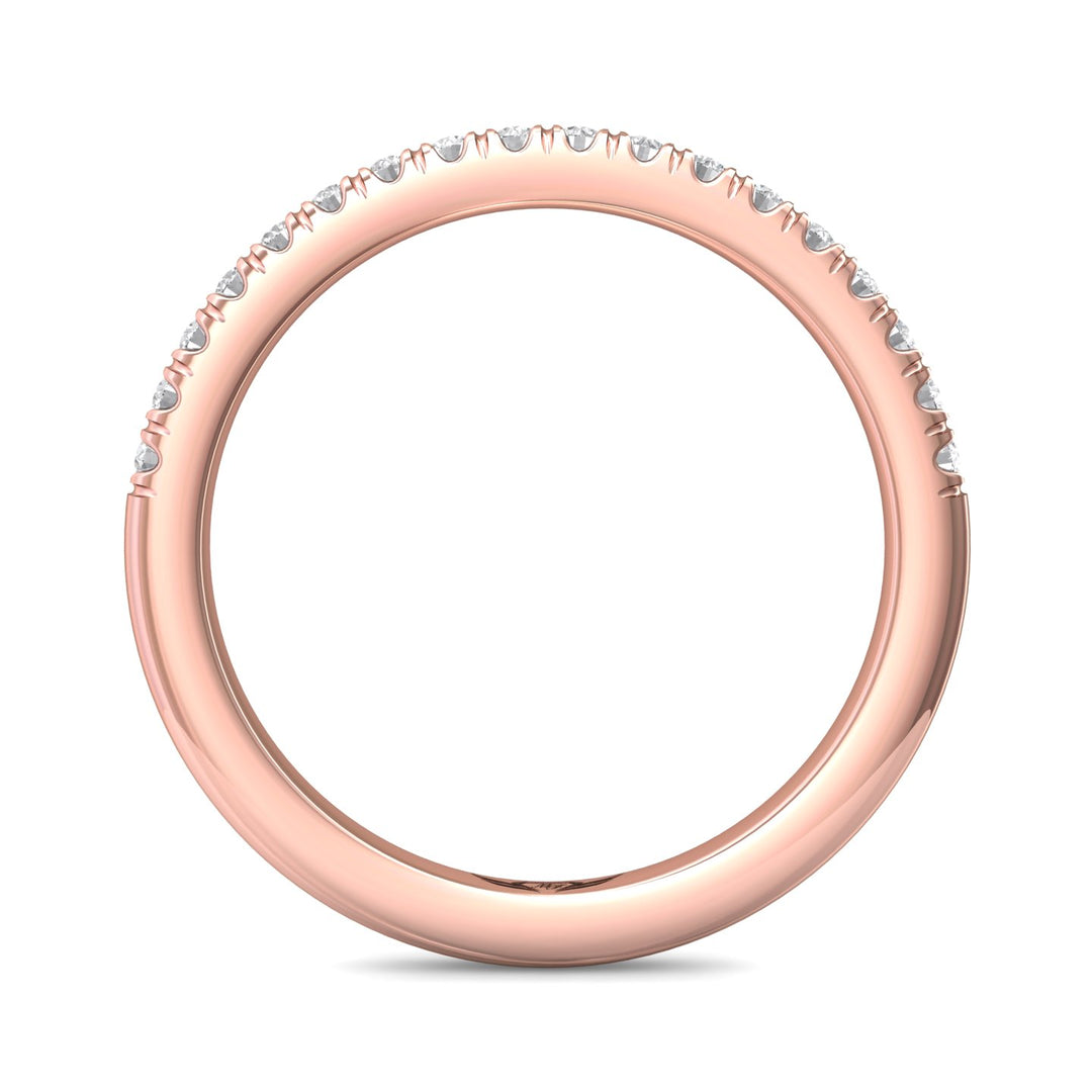 14K Gold Pink Micropave Wedding Band from the Micropave collection - CM03WB-18_14KP