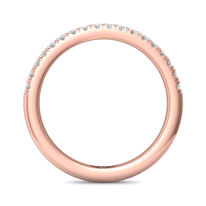 14K Gold Pink Micropave Wedding Band from the Micropave collection - CM03WB-18_14KP