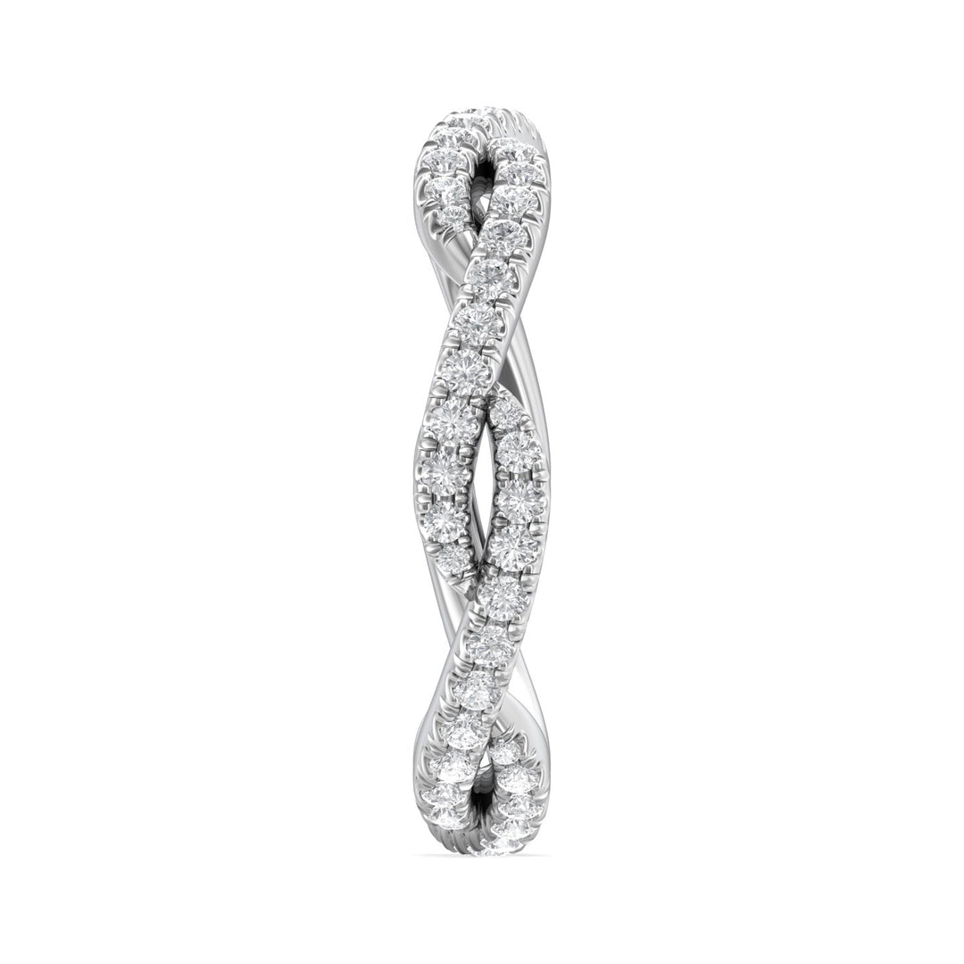14K Gold White Micropave Wedding Band from the Micropave collection - CM07FXSWB_14KW