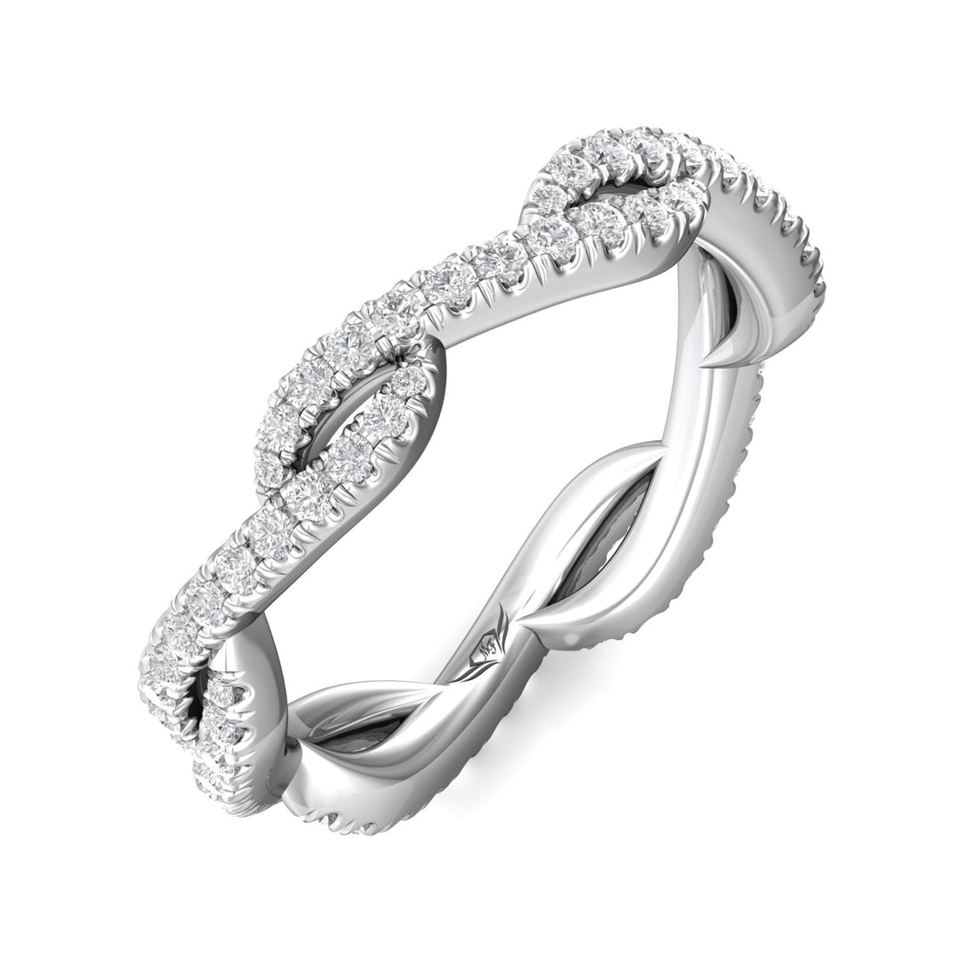 Platinum White Micropave Wedding Band from the Micropave collection - CM07FXSWB_PlatW