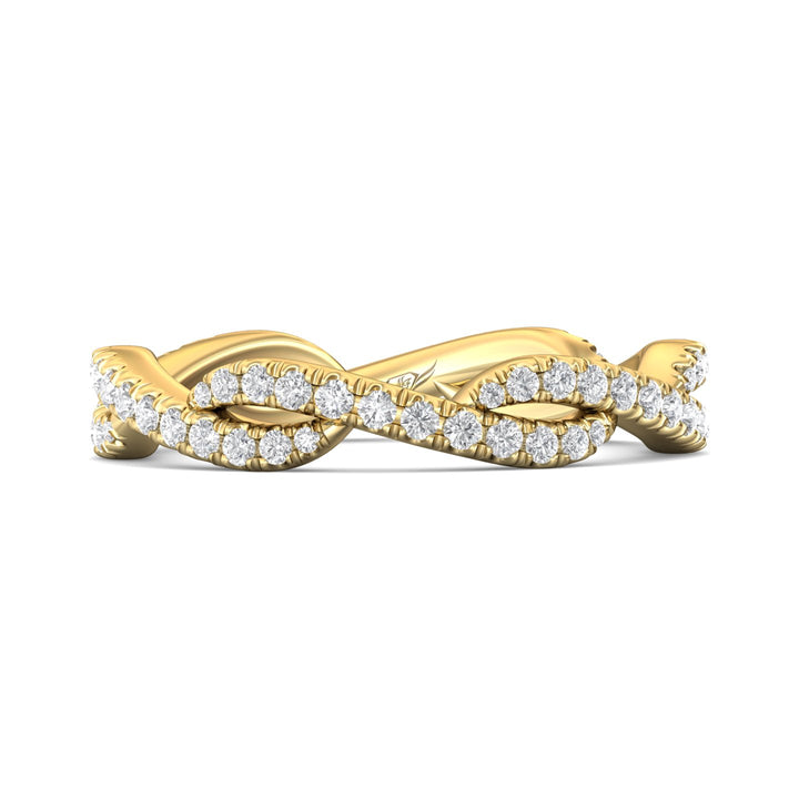 14K Gold Yellow Micropave Wedding Band from the Micropave collection - CM07FXSWB_14KY