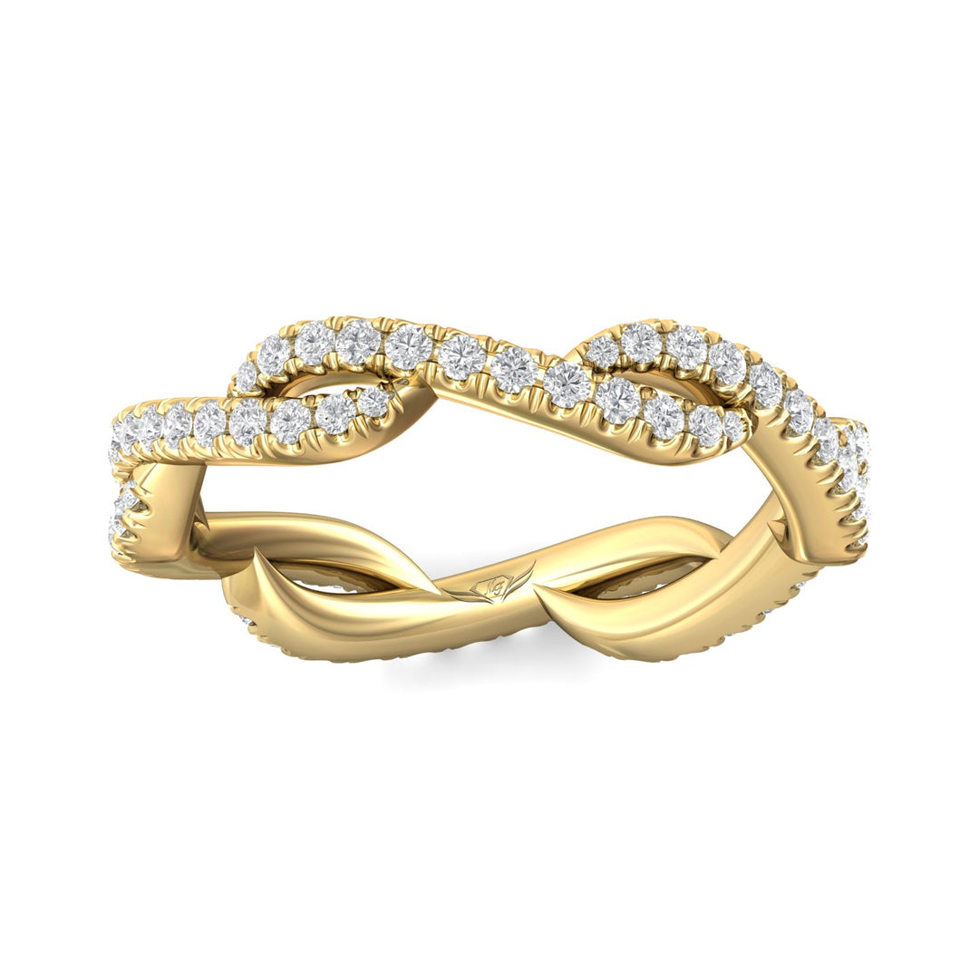 14K Gold Yellow Micropave Wedding Band from the Micropave collection - CM07FXSWB_14KY