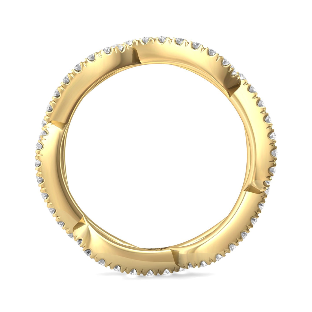 18K Gold Yellow Micropave Wedding Band from the Micropave collection - CM07FXSWB_18KY
