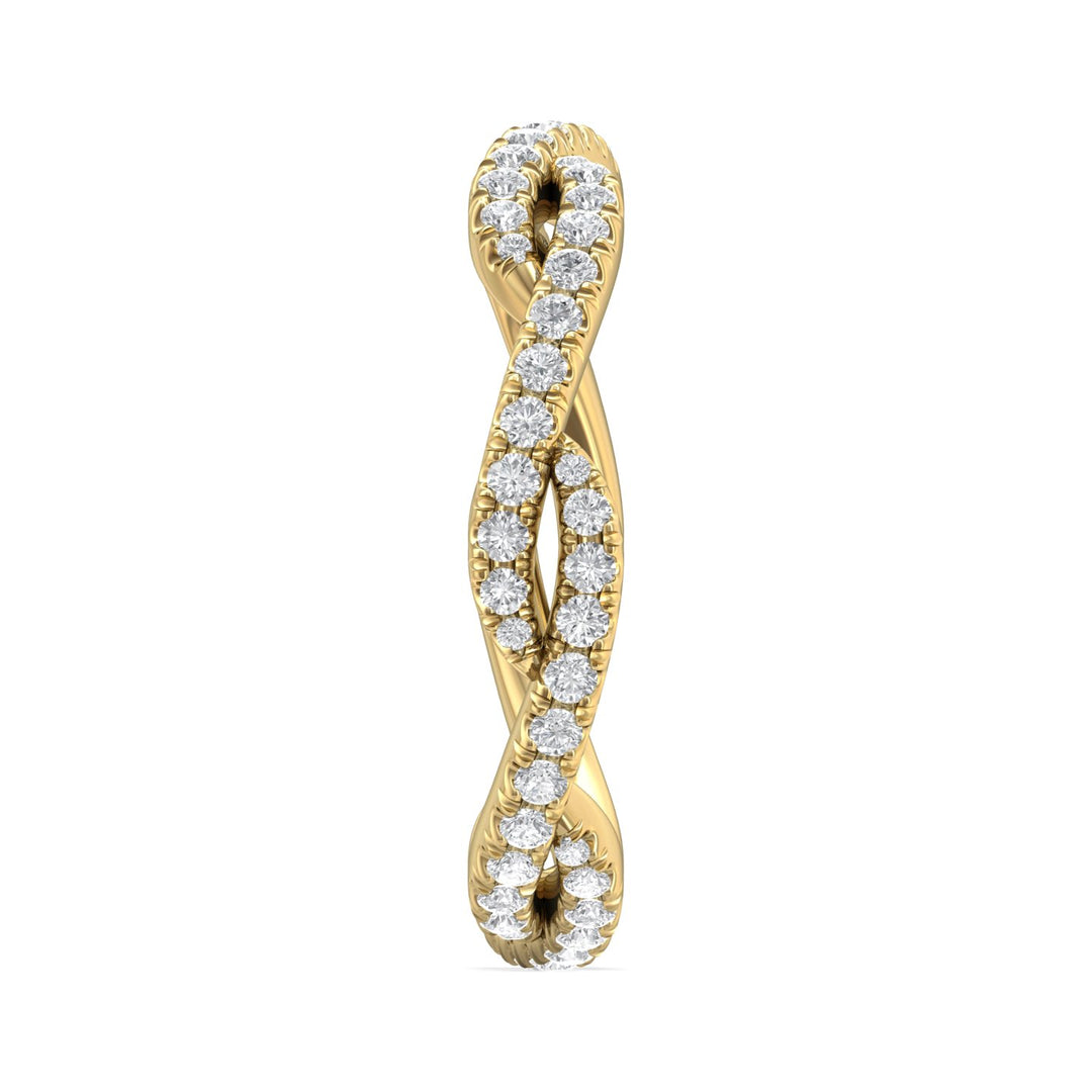 14K Gold Yellow Micropave Wedding Band from the Micropave collection - CM07FXSWB_14KY