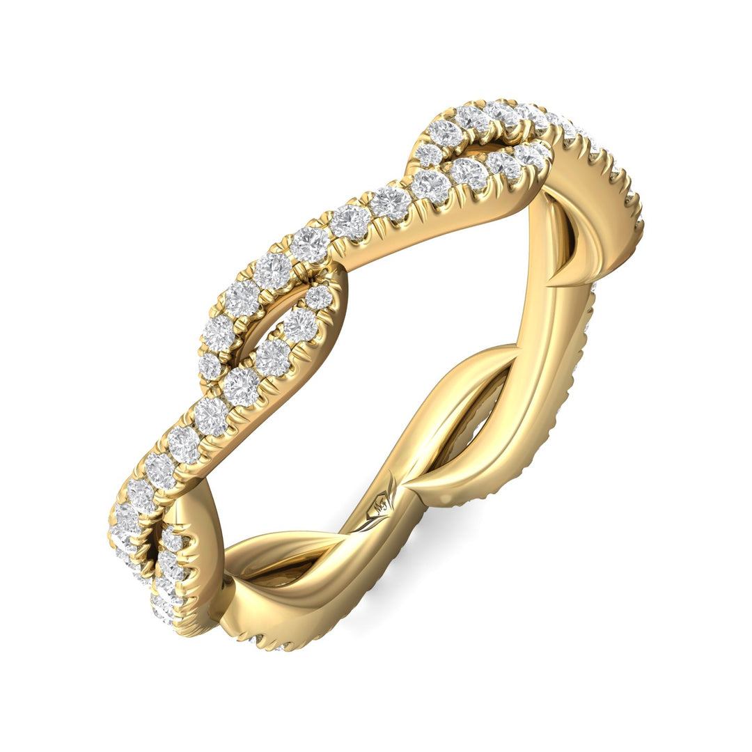 14K Gold Yellow Micropave Wedding Band from the Micropave collection - CM07FXSWB_14KY