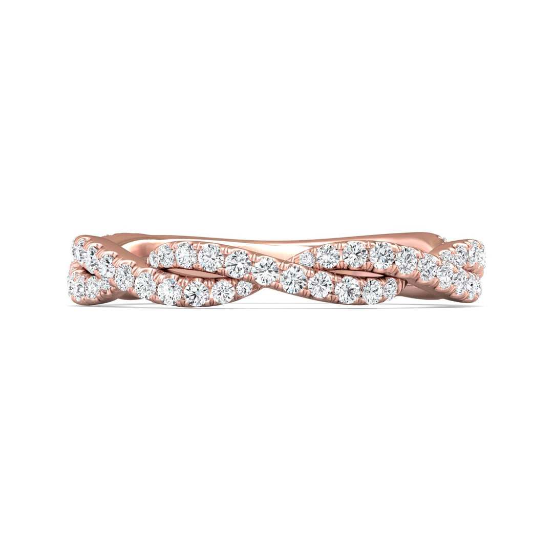 18K Gold Pink Micropave Wedding Band from the Micropave collection - CM07XSWB-1_18KP