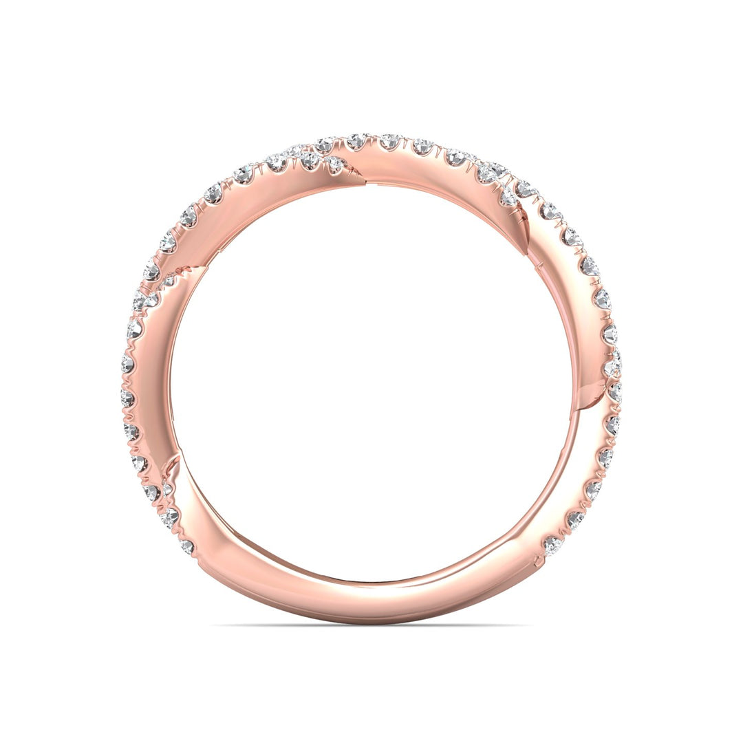 14K Gold Pink Micropave Wedding Band from the Micropave collection - CM07XSWB-1_14KP