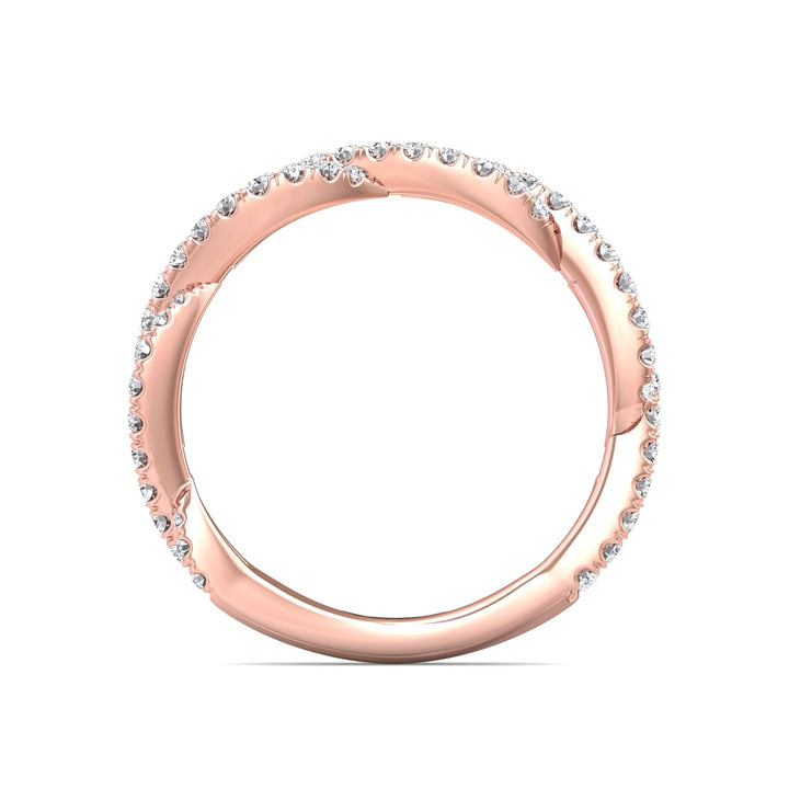 18K Gold Pink Micropave Wedding Band from the Micropave collection - CM07XSWB-1_18KP